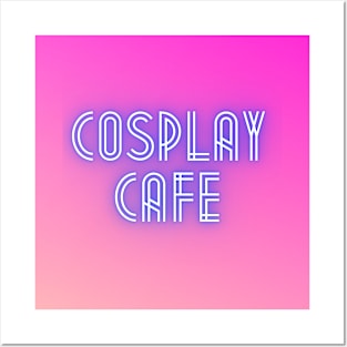 Cosplay Cafe logo (pink) Posters and Art